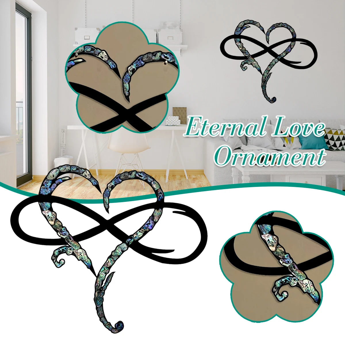 

Home Wedding Metal infinity Heart Shape Wall Decoration Romantic Heart Wall Hanging Decorative Ornament Unique Eternal Love Sign