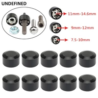 10pcs motorcycle bolt head cover schrauben topper caps cnc black for harley twin cam sportster xl dyna softail touring road king