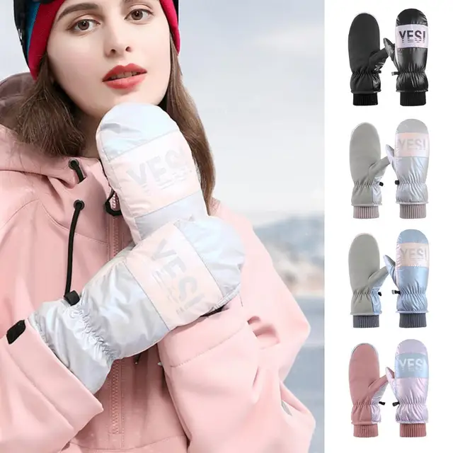 1 Pair Ski Gloves Great Waterproof Anti-slip Winter Outdoor Sport Mittens for Motorbike  Women Mittens  Winter Gloves 2