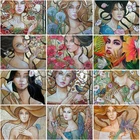 Абстрактная картина зыбучий песок, алмазная живопись, сексуальное лицо, полная вышивка, вышивка крестиком, мозаика стразы, украшение для дома, подарок ручной работы