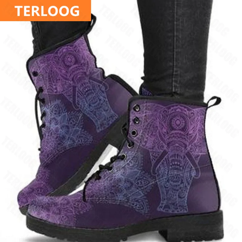 

Женские нескользящие ботинки на платформе, повседневные ботильоны на массивном каблуке, мотоциклетные ботинки для ходьбы, для зимы, 2021