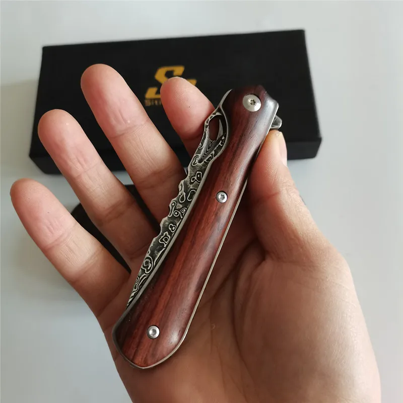 Складной нож Eafengrow sitive ST222 VG10 карманный тактический подарок из Дамасского лезвия