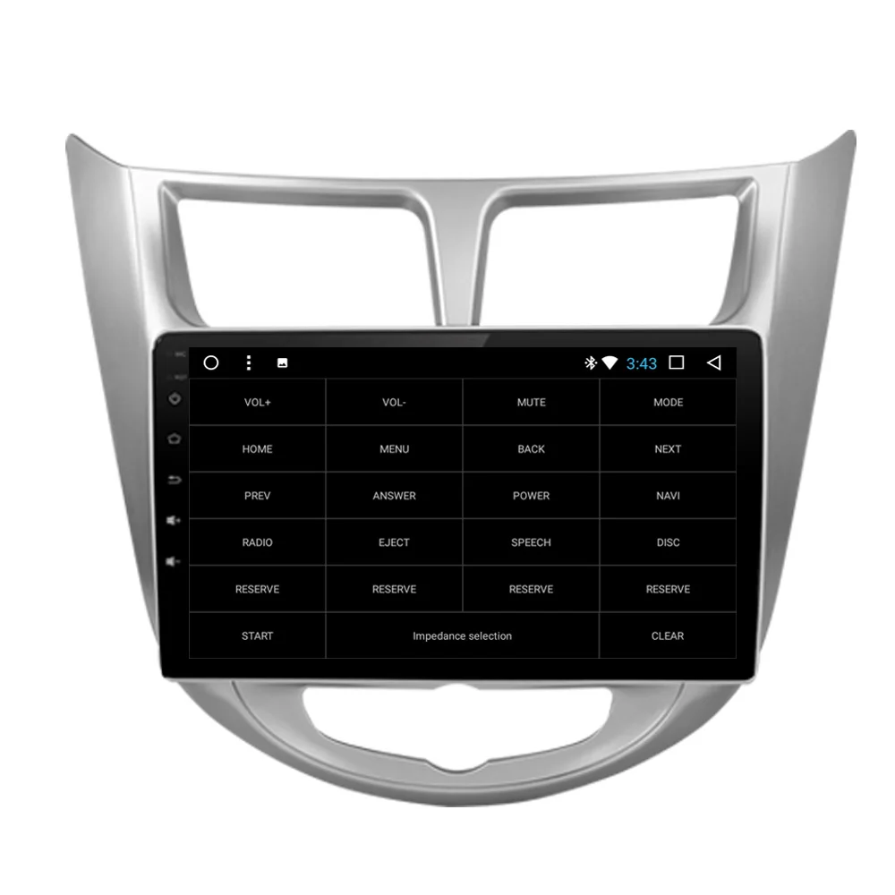 JIUYIN Android видео плеер навигация автомобиля радио мультимедиа gps для hyundai Verna Solaris