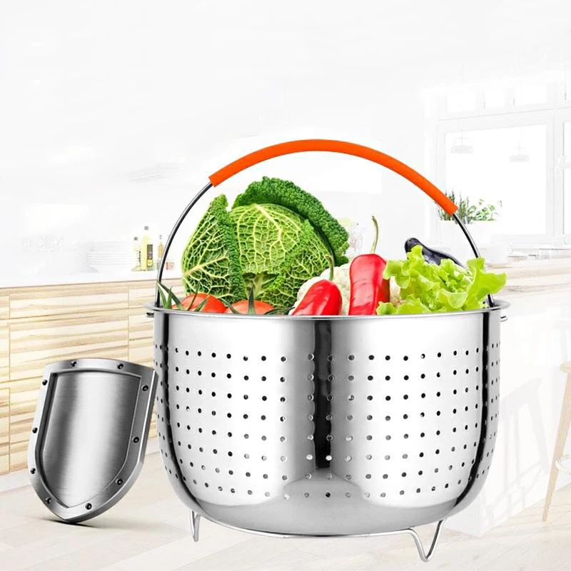 Портативная Паровая корзина из нержавеющей стали для приготовления риса 1