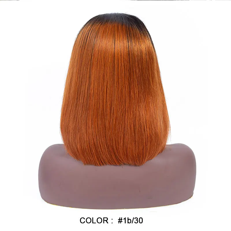 [Bestsojoy] прямые 13x4 Боба парик с предварительно выщипанные волосы м Волосы Remy 8 14
