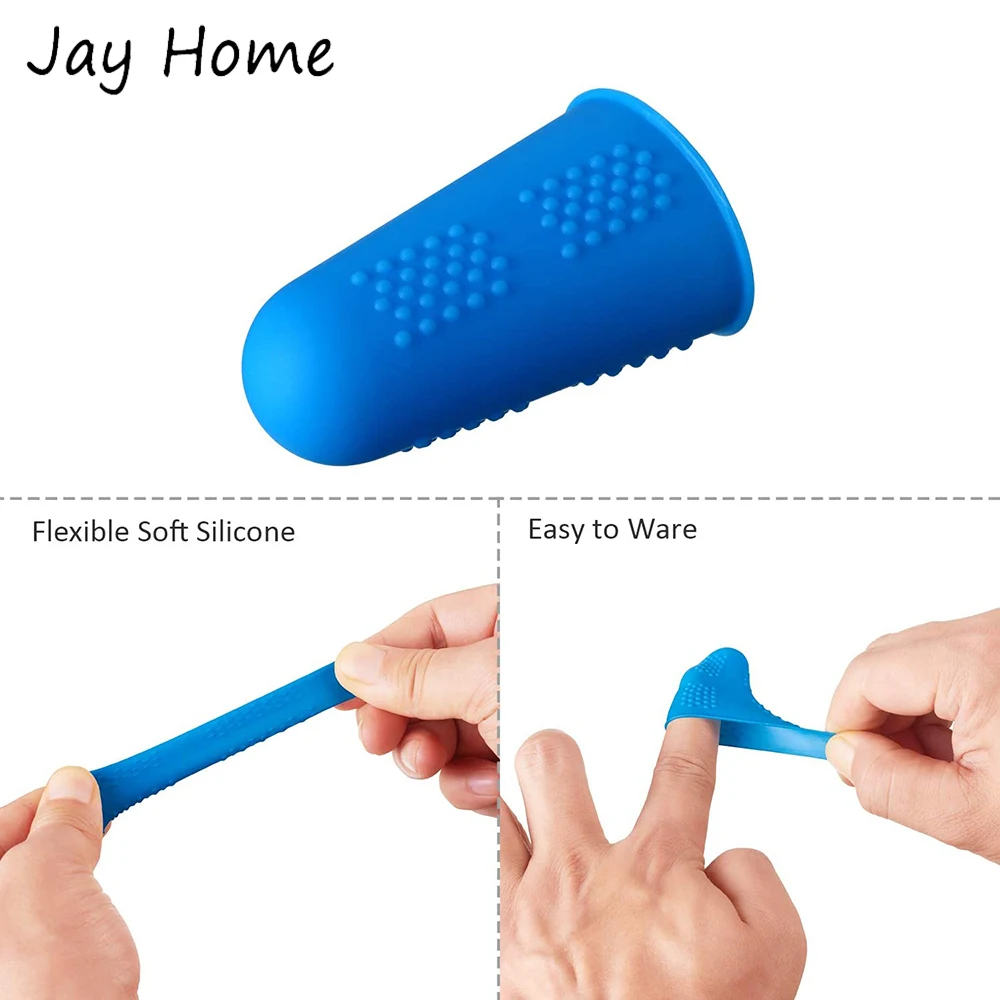 3/5Pcs Silicone Finger Protectors Covers Caps for Scrapbooking Sewing DIY Crafts Ironing Embroidery Needlework Thimble | Дом и сад