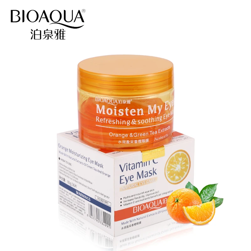 

BIOAQUA Vitamin C Orange Extract Moisturizing Lift Firming Anti-wrinkle Remover Dark Circles Eye Bag Eye Patch Eyes Skin Care