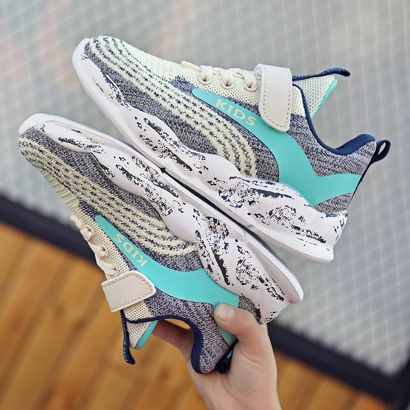 Осенняя детская спортивная обувь для мальчиков Дышащие кроссовки бега Детская