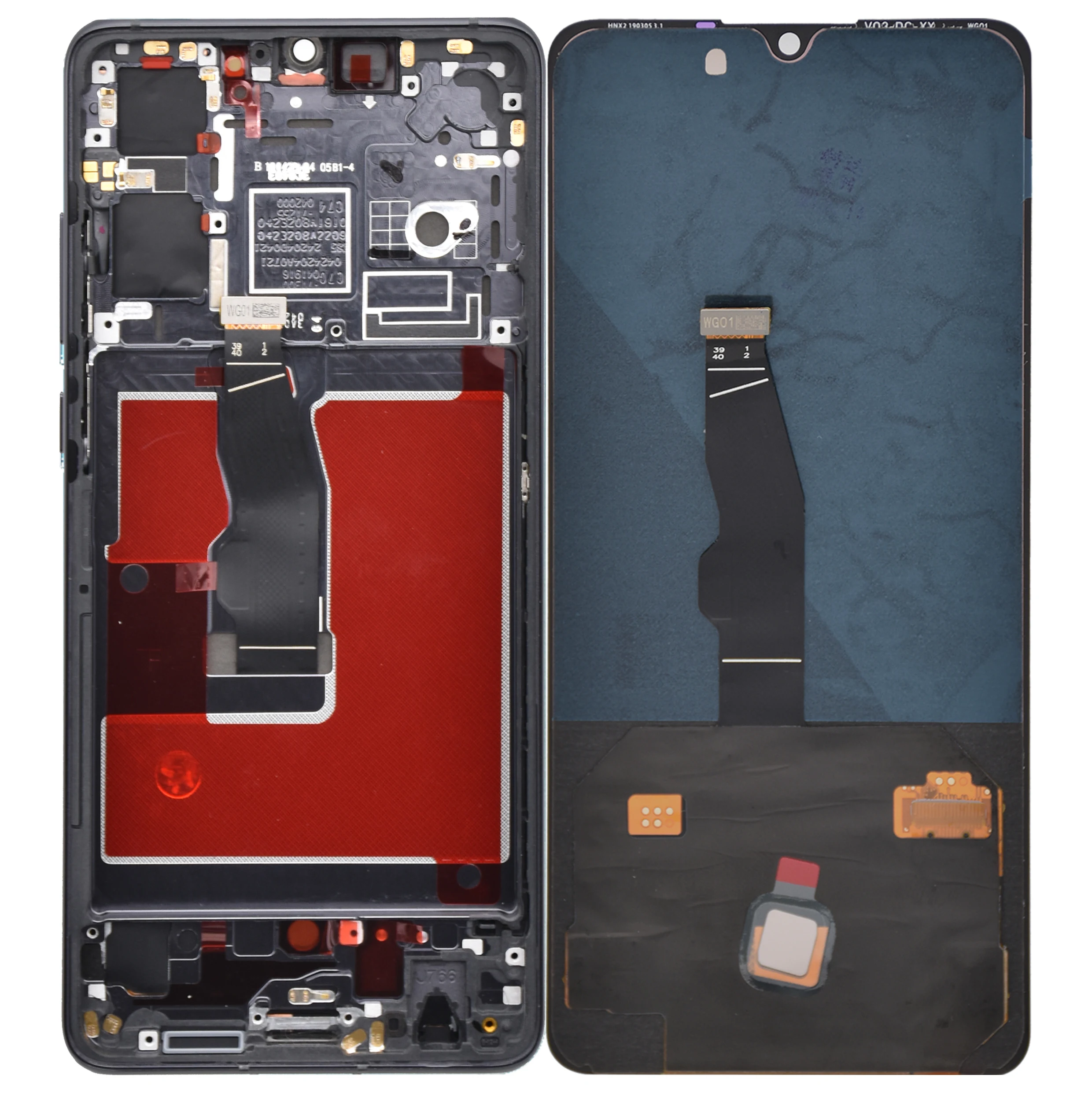 Pantalla Super AMOLED de 6,1 pulgadas para Huawei P30, ELE-L29 LCD, ELE-L09, Display10, piezas de repuesto de digitalizador, huella dactilar-1
