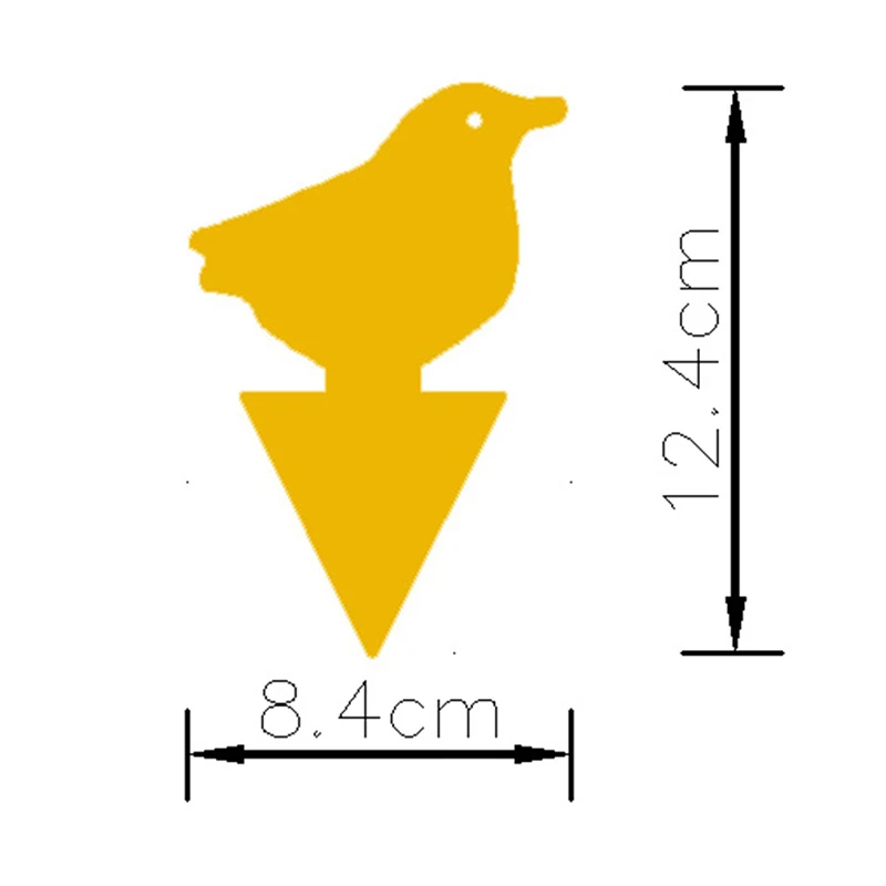 

20pc Two Face Paste Insect Board Double-sided Bug Fly Stickers Glue Board Adhesive Traps Yellow Sticky Insect Catcher Flycatcher