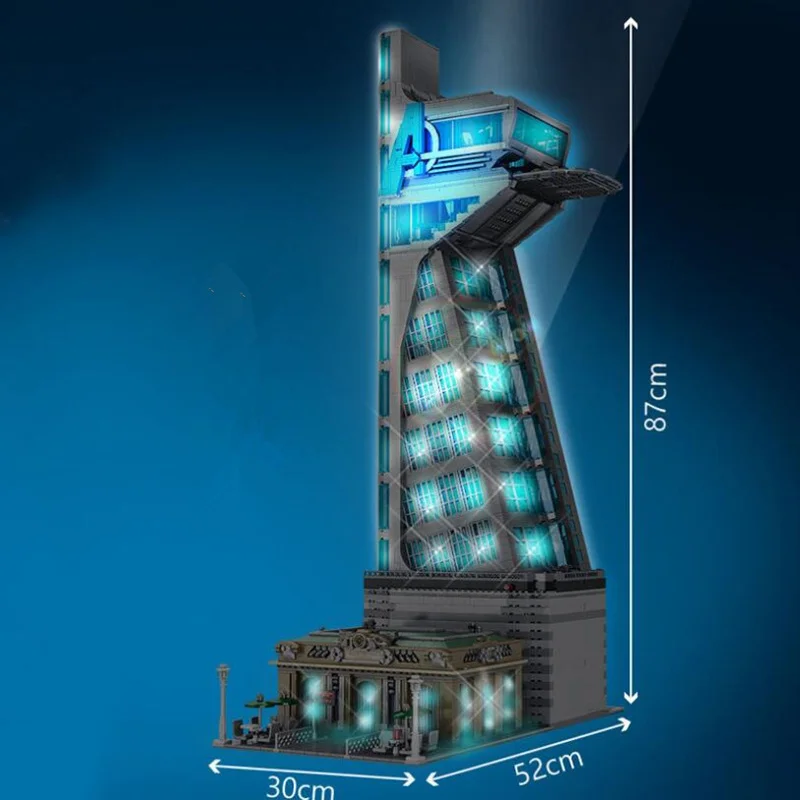 

New Comics Super Heroes Series The Stark Tower Model Building Blocks Set Classic Architecture Education Toys For Children