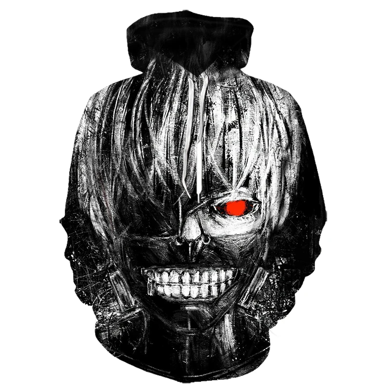 Новинка 3D толстовки Tokyo Ghoul свитшоты для мужчин и женщин с капюшоном harajuku одежда в