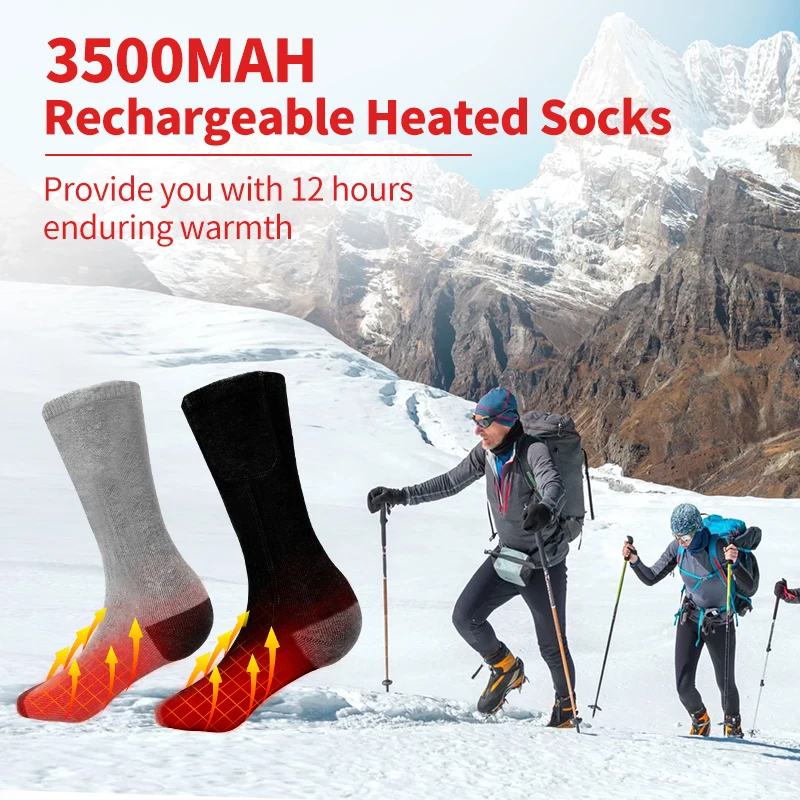 

Термоноски унисекс, хлопковые, с подогревом, для зимы, 2021