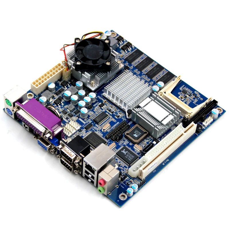 Материнская плата Mini Itx встроенный процессор Celeron M с 2 портами Com 1 мини