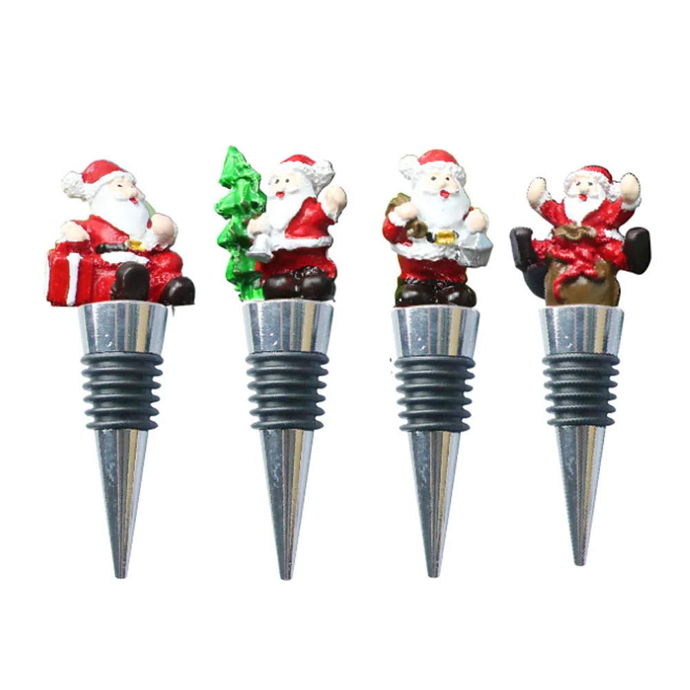 

Wine Sealer Aluminium Alloy And Resin Bottle Stopper Gadgets For Home Kitchen Bar Reusable Christmas Gift