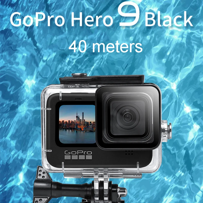 

40M Waterproof Case for GoPro Hero 9/10 Black Protective Diving Underwater Housing Shell Cover for Go Pro 9/10 Camera Accessory