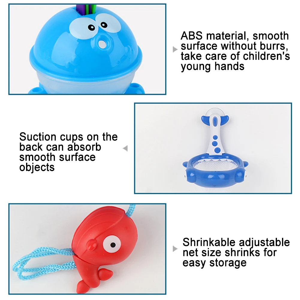 Милая Акула рыболовная сеть ловля животных водоросли модель Детская ванна игра в