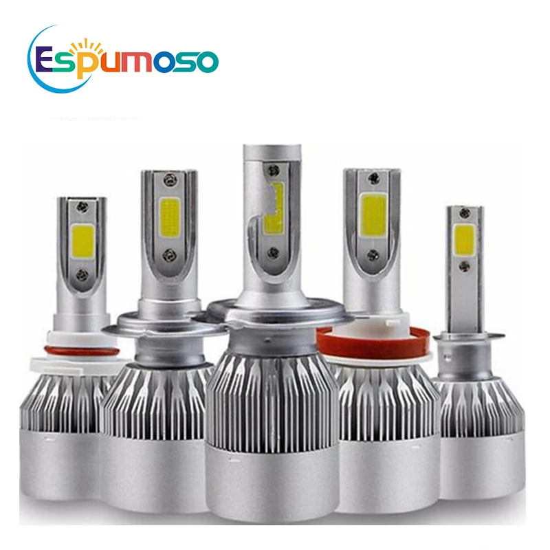 Лидер продаж C6 светодиодные фары 12V 72W для 8000LM белый H1 H3 H4 H7 H11 9007 5202 H13 6500 к Высокий