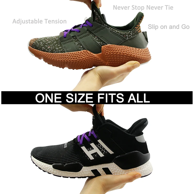 1 pairs Colorful easy lace No Tie Shoelace Elastic Shoe Lace For adult child Magnetic Locking ShoeLaces shoelaces flat