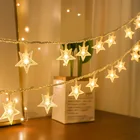 LED Fairy светильник s Гирлянда звезда крытый светильник гирлянды с пересекающимися мигающими звездами гирлянды Батарея USB Декор Рождество для отдыха и вечеринок Свадебные туфли