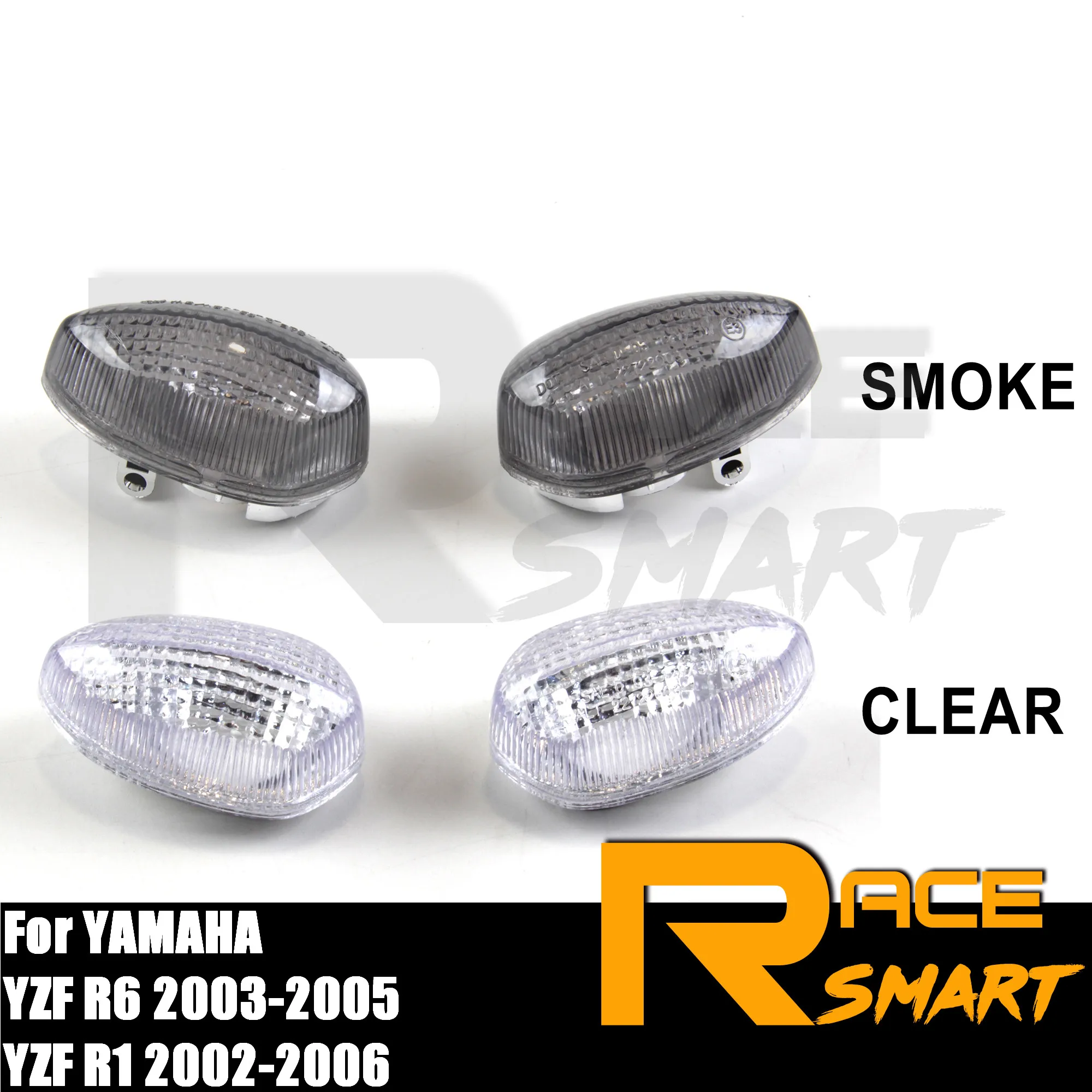 

1 пара мотоцикл передний указатель поворота объектива Чехол для YAMAHA YZFR1 YZF-R1 2002-2006 YZFR6 YZF-R6 2003-2005 2004 YZF R1 R6