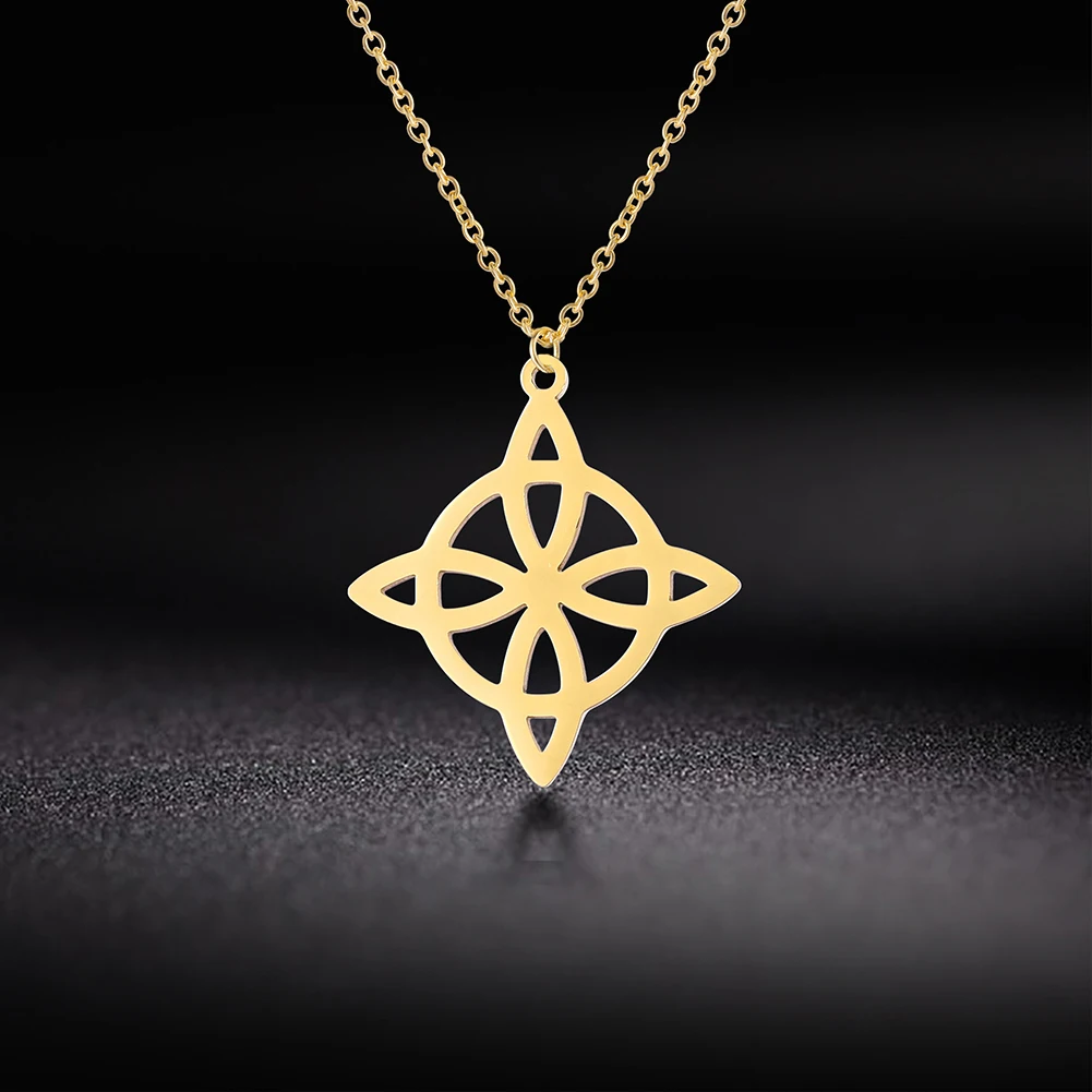 Teamer ведьмы Кельтский Узел чокер из нержавеющей стали колдовство ожерелье для