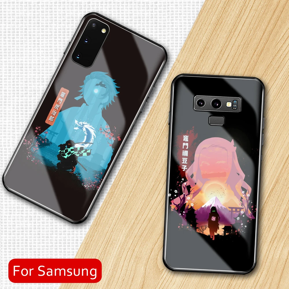 

Kimetsu No Yaiba S21 Cover For Samsung Galaxy Note 8 9 10 20 21 S8 S9 S10E S20 Fe S21 Plus Ultra Anime Demon Slayer Glass Case