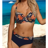 floral print large swimsuits push up bikini female plus size swimwear beach wear brazilian bikinis womens swimming bathing suit