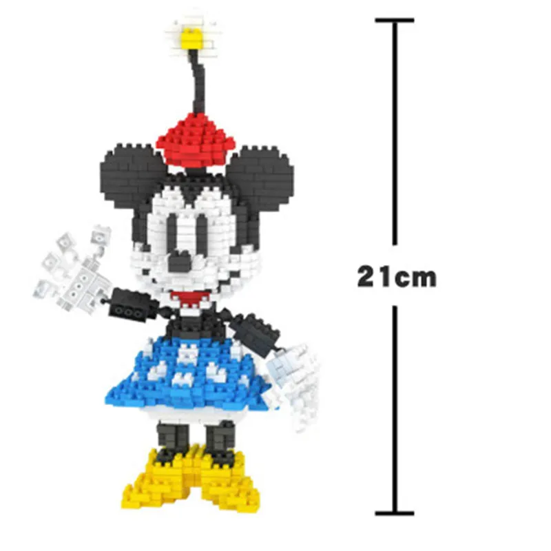 Disney Cute Cartoon Anime Mickey Minnie Diy Mini Building Blocks Bricks Action Figures Model Kids Toys Juguetes Gifts | Игрушки и хобби