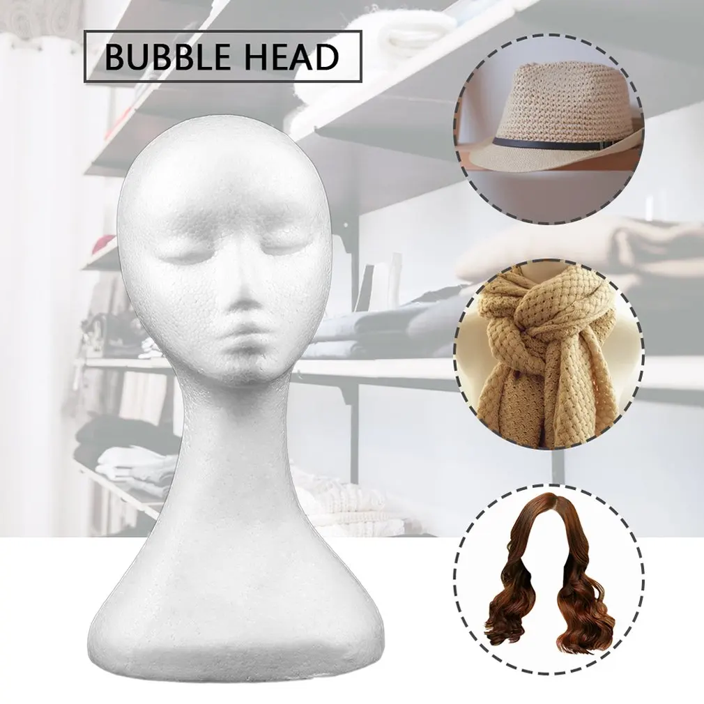 2018 NEW Long Type Women Female Mannequin Head Model Without Ears Bubble Wig Hat Glasses Jewelry Display Useful Decor Hanging | Дом и сад