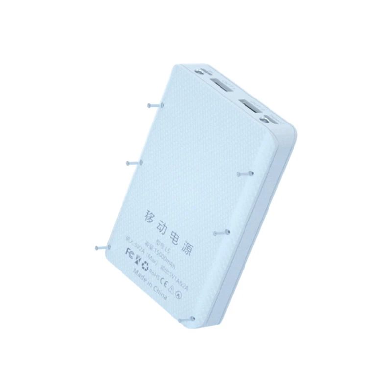 Многофункциональный чехол для внешнего аккумулятора с 2 USB портами и 5 слотами| |