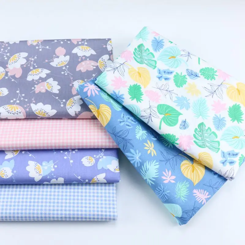 

Printed Green leaf Kids Twill Cotton Fabric,Patchwork Cloth,DIY Sewing Quilting Fat Quarters Material For Baby&Child