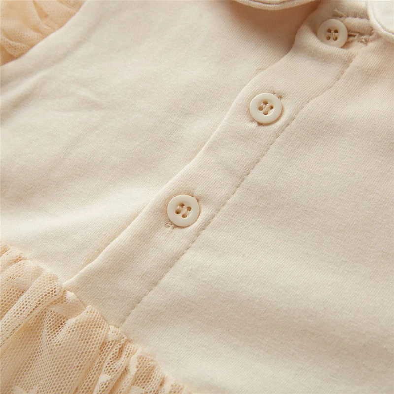 Мягкое дышащее платье принцессы для девочек Осеннее кружевное Сетчатое с