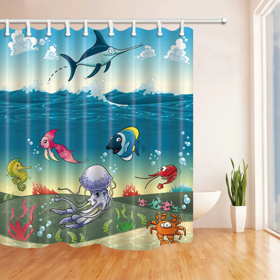 Фламинго зеленый лист занавеска для душа ванная Декор Водонепроницаемый