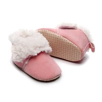 plus thicken boots for newborn pu leather super keep warm baby shoes winter soft soled anti slip first walker
