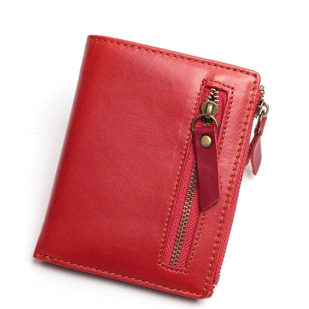 

Men Wallets Genuine Leather Wallet For Credit Card Holder Zip Small Man Short Slim Coin Purse Bags