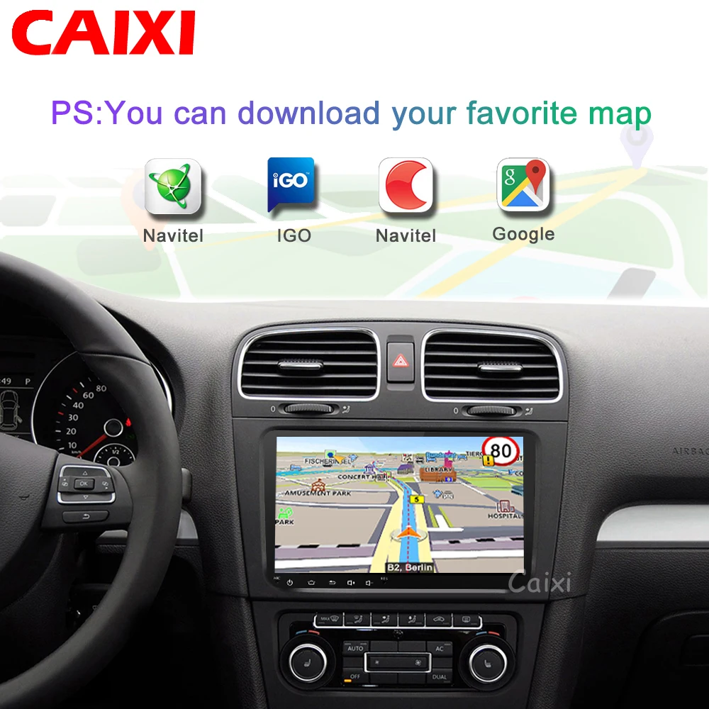 2 Din радио автомобиль Android 8,1 gps Мультимедиа для Volkswagen Skoda Octavia golf 5 6 touran passat B6 polo tiguan yeti rapid Bora