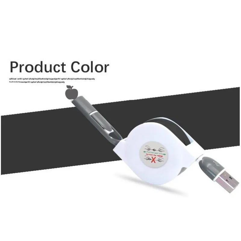 Black 2 в 1 USB кабель для iPhone XS Max XR X 8 7 6 6S Micro USB кабель Android для samsung Xiaomi huawei Выдвижной зарядное устройство USB порт - Цвет: Black