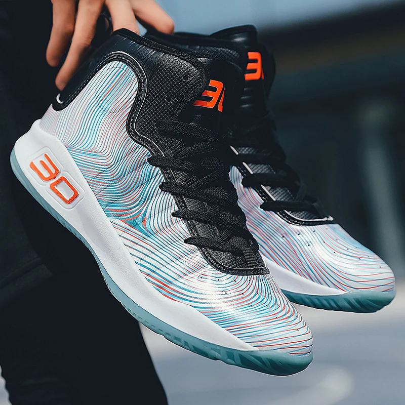 

Basketball Shoes Men Cushioning Student Shoes Men High-top Outdoor Sports Sneakers Breathable Athletic Gym Shoes zapatos de lona