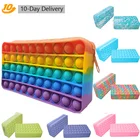 Новинка, декомпрессионная креативная силиконовая игрушка-антистресс с пузырьками, светящаяся большая игрушка-антистресс, Детская бабочка, игра-краситель