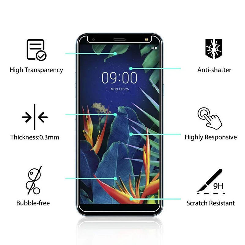 2 шт закаленное стекло для LG K40 протектор экрана 9H 2.5D телефон на Защитное стекло для LG K40 стекло