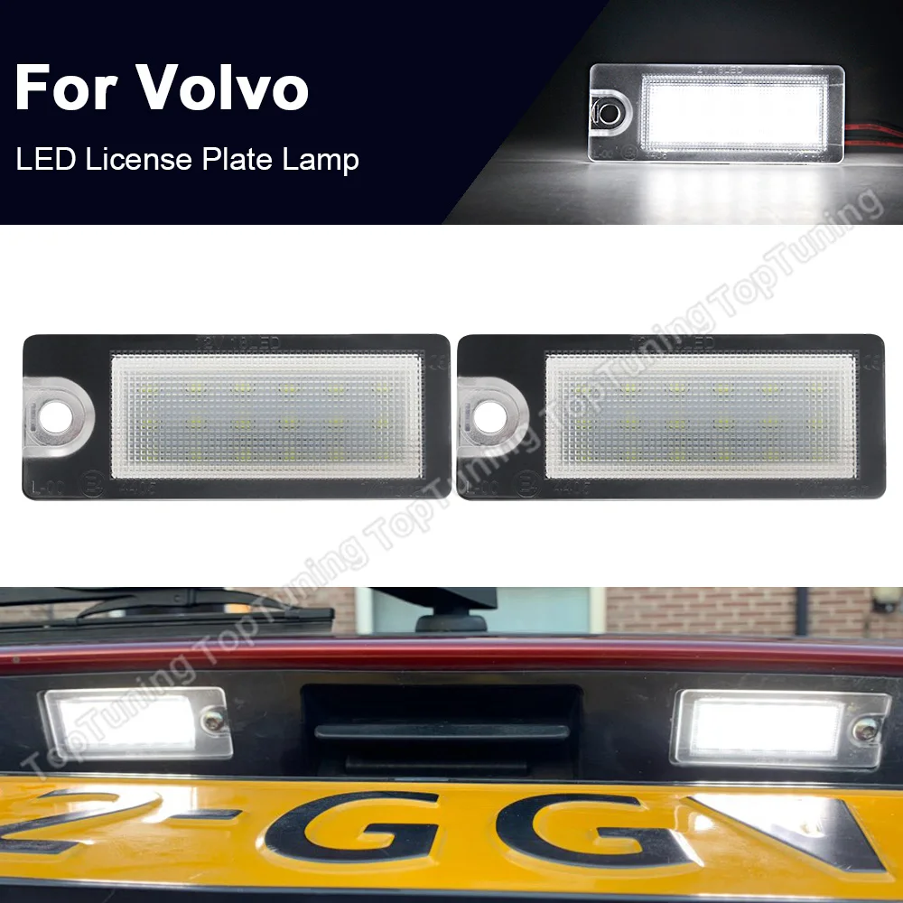 

2X LED License Number Plate Light Lamp For Volvo S60 2001-2009 S80 1999-2003 V70 2001-2007 XC70 2003-2007 XC90 2003-2006