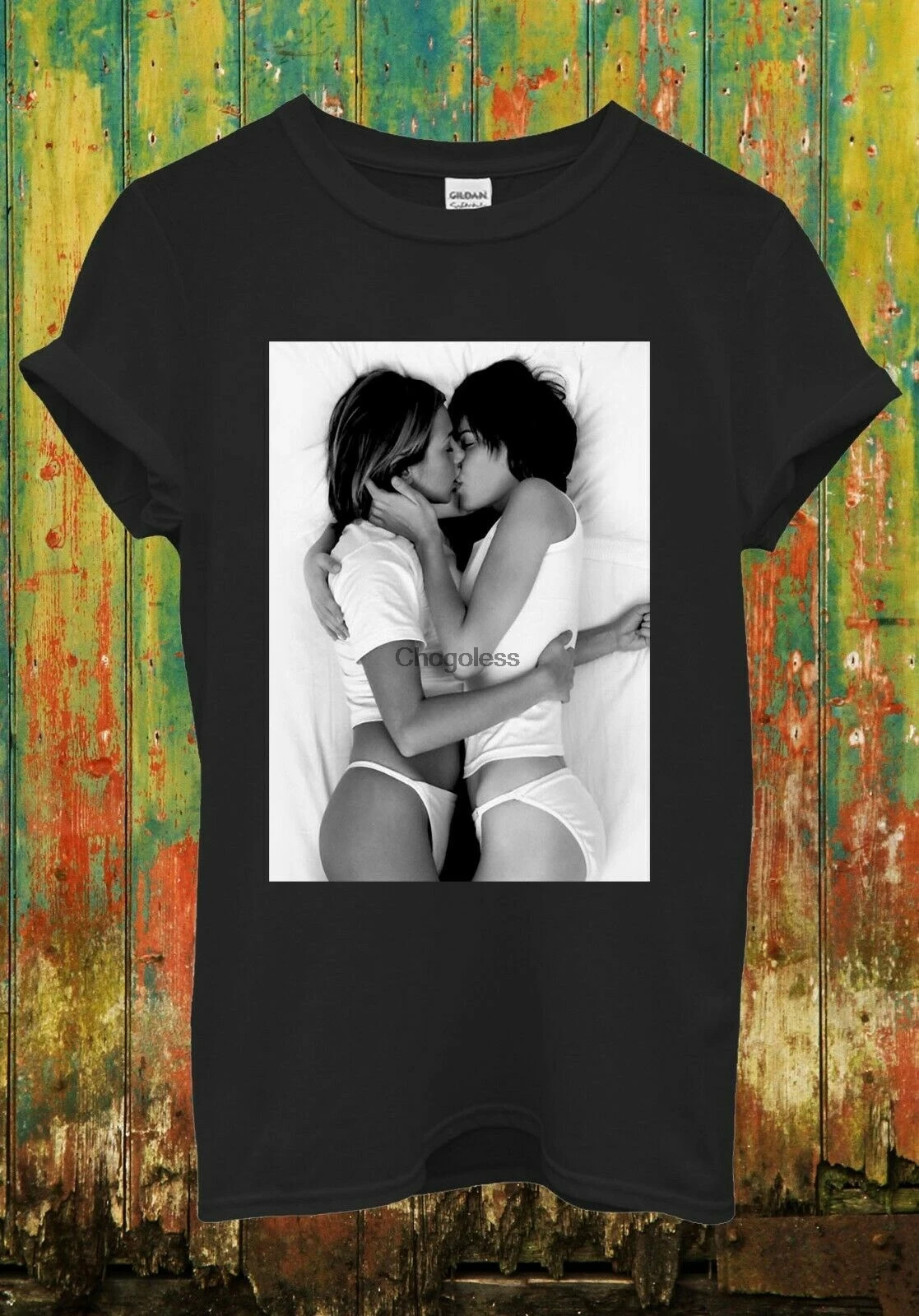 Сексуальная забавная крутая Ретро футболка унисекс Для лесбийских поцелуев для