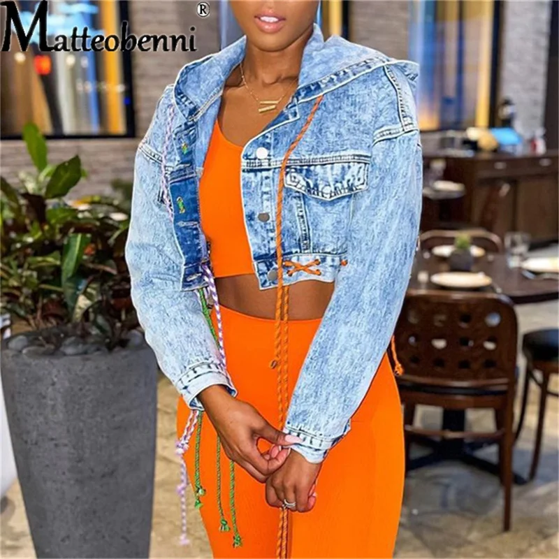 Джинсовая короткая куртка для женщин короткое пальто модная новинка 2021