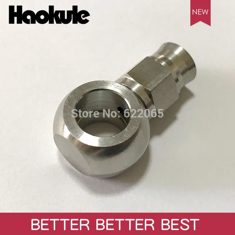 Haokule нержавеющая сталь прямой банджо 10 2 мм шланг Конец AN3 PTFE фитинги тормозной
