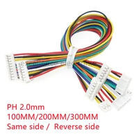 10pcs ph2 0 electronic wire ph 2 0mm double head terminal wire 10cm20cm30cm cable 26awg same side reverse side connector