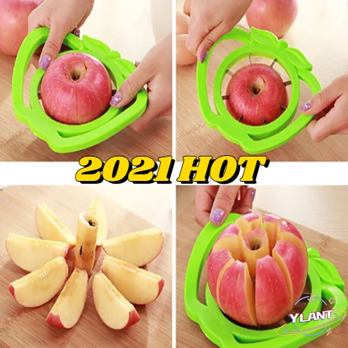 

Kitchen Assist Apple Slicer Cutter Pear Fruit Divider Tool Comfort Handle For Kitchen Apple Peeler Home Kitchen Gadgets
