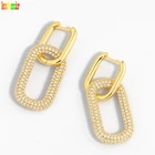 НОВЫЕ геометрические двойные кольца kshмир 2021 женские серьги простые изысканные серьги Ювелирные изделия Подарки