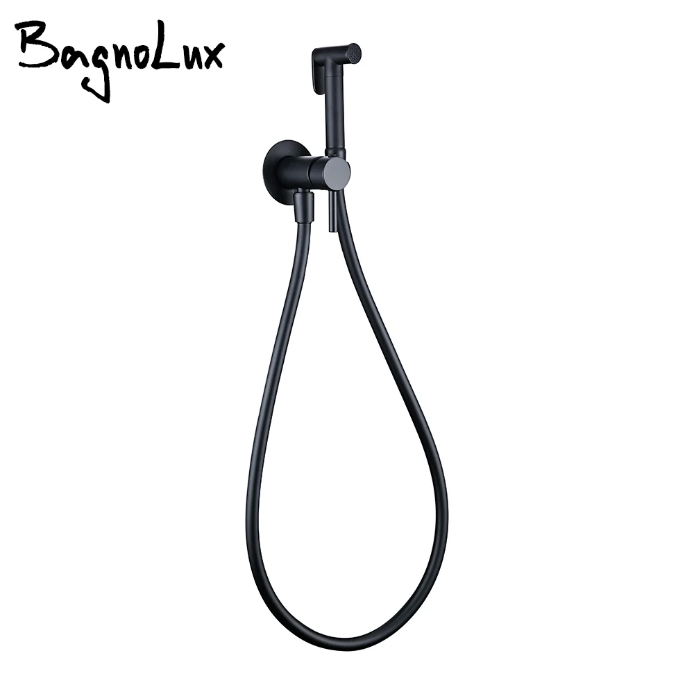 Оптовая продажа от производителя черный ручной распылитель для унитаза комплект