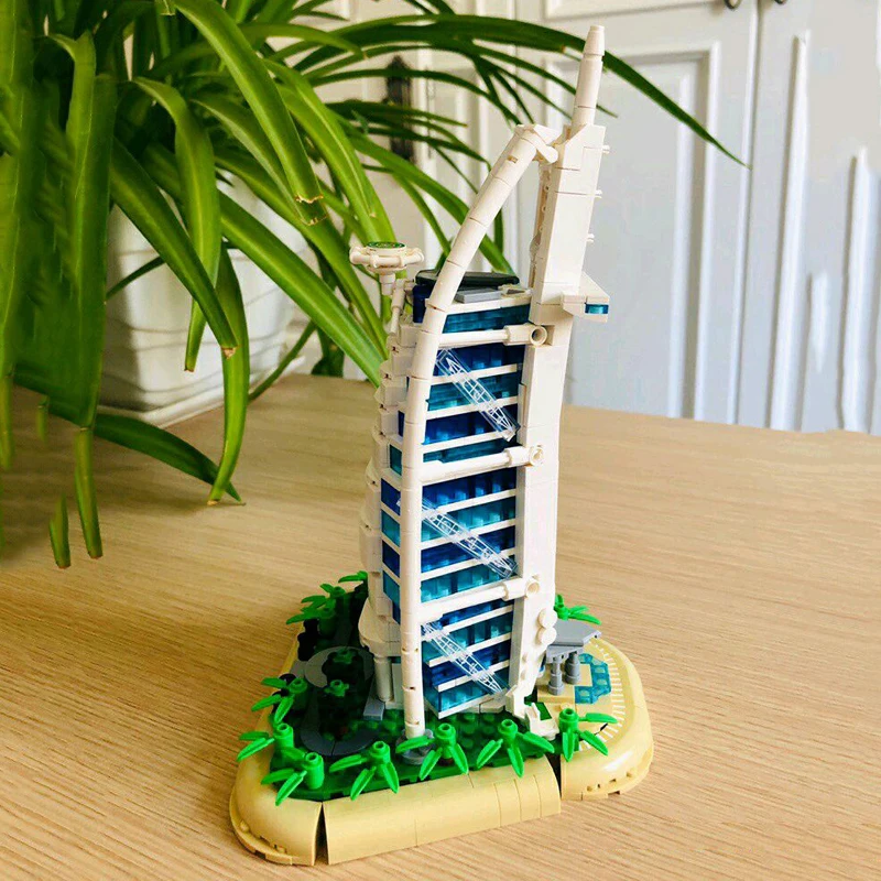 LOZ 1029 World Architecture Burj Al Arab Hotel Tree Plant 3D Model DIY Mini Blocks Bricks Building Toy for Children Gift no Box | Игрушки и